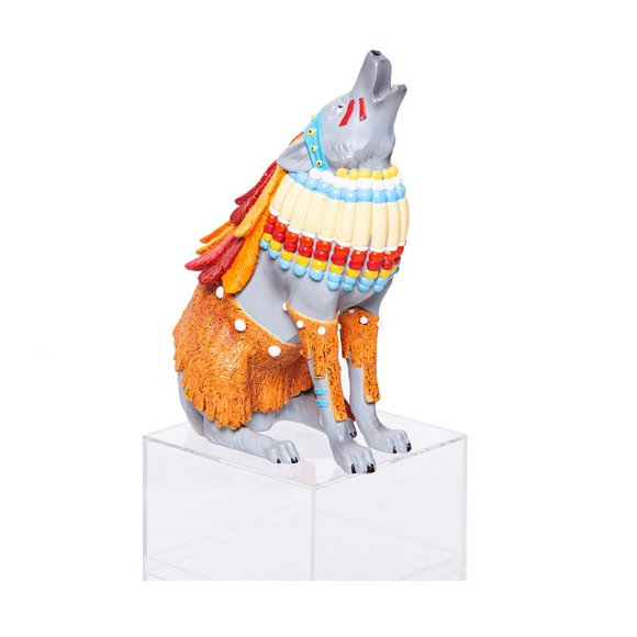 Westland Giftware Chief Cry Wolf Figurine WG-19313 Call of the Wolf Collection - Picture 2 of 8